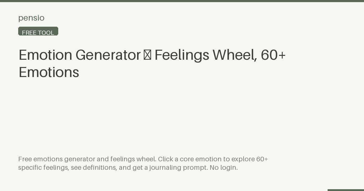 Interactive Disc Wheel Interactive Emotion Wheel — Explore 60+ Feelings — Pensio